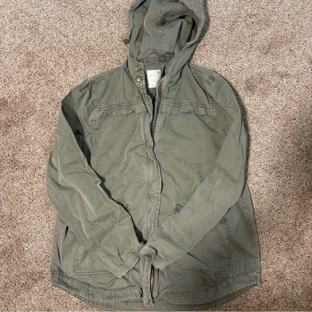 SO Olive Utility Hooded Jacket - Picture 1 of 2